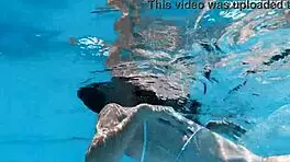 lana the hot chick swims nude underwater, showing her small tits