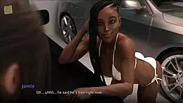 3d teen brunette shows big ass and tits during casting interview