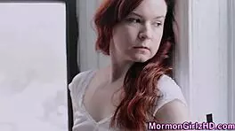 Mormon Redhead Teen Explores Her Body in Private Solo Session