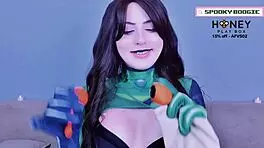 Dr. Drakken gives Shego a new vibrator for solo play