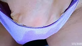 Playing with my pussy in the college bathroom!