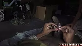 Petite Arab Teen Blows and Rides Army Cock