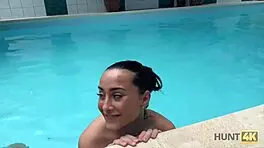 Hunt4k depicts poor cuckold watching rich guy own girlfriend