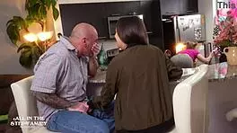 Tiny Freya Von Doom sneaks to stepdad's place for taboo fun. What's with the new wife?