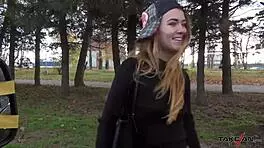 yo, watch this crazy homeless teen 18+ get pounded raw in car!