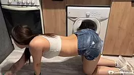 Roommate Allows Me to Fuck Her Tight Ass After Breakup Tease in Shorts