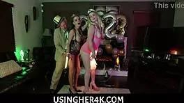 I-I can't believe stepmom Pristine Edge and stepdaughter Eliza Eves got free used on New Year's Eve!