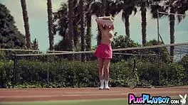 Kate Chromia Strips On Tennis Court