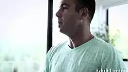 hey, i'm turning my lesbian stepsis straight with riding and blowjob