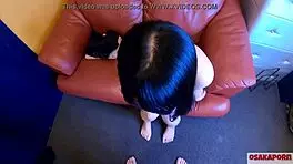 Adorable petite 18+ mao chan gets creampie. Her tiny body shakes in orgasm.