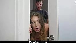 stepbro and stepsis caught bonding with blowjob and missionary pov