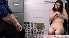 Pretty Ava Davis Caught Thieving, Mall Cop Cums in Her Tiny Pussy