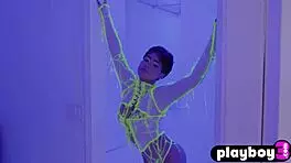 Amazing Latina teen Mia Valentine shows hot big ass during posing