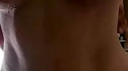 Kitchen encounter with mature latina employee