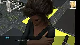 Shauna Sucks Big Cock at the Gym in 3D