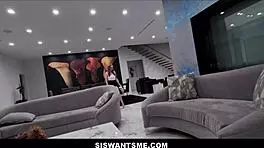 Big-Ass Stepsister Violet Cox Rides Her Stepbrother's Monster Cock in the Family Room, What a Taboo Thrill.