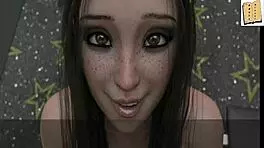 Shauna Sucks Big Cock at the Gym in 3D