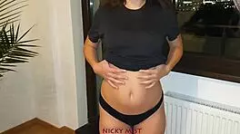 brunette stepsister in homemade video
