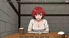 Risky Blowjob Under Table in Public Tomboy Hentai Game Ep 2