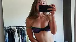 Stiff, restless young nude cute girl wants to make a sex talk in the morning