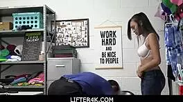 teen madi laine, former shop employee, uses keys to rob but gets caught fucking