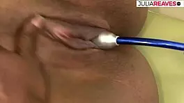 Watch these ebony lesbians spoil their cunts with new toys?