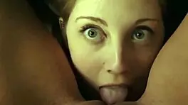 pretty teen licks her girlfriend's pussy passionately at home