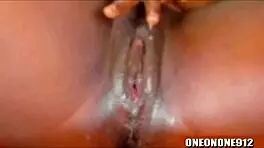 teen girl explores her pussy with toys and cums in ebony scene