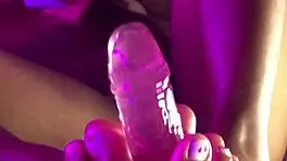 Pretty Brunette Masturbates With Vibrator On Her Black Pussy