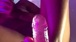 Pretty Brunette Masturbates With Vibrator On Her Black Pussy