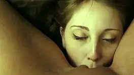 pretty teen licks her girlfriend's pussy passionately at home