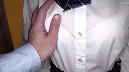 this short-haired 18-year-old beauty loves uncle's monster cock, giving intense oral before creampie sex