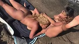 pussy dripping on the rocks with nina rivera and porsha carrera, super hot