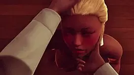 3D anime girlfriend enjoys intimate moments uncensored