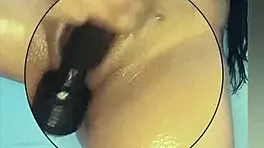 Beautiful brunette housewife SHOWS OFF her GOOD ASS, TITS, and AWESOME PUSSY in homemade solo