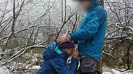 Public Blowjob and Cum Swallow by Mountain River Edge