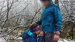 Public Blowjob and Cum Swallow by Mountain River Edge