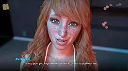 redhead amateur stacey flaunts her perfect body in homemade 3d game