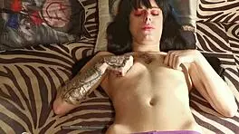 sexy teen girl teases oiled belly and tits