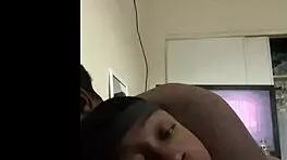 ebony takes doggystyle and swallows big black cumshot