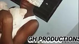 Skinny ebony teen bent over and fucked hard