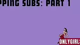 Watch Lexi Lore and Ariel X swap subs in hardcore POV action with big asses and small tits!