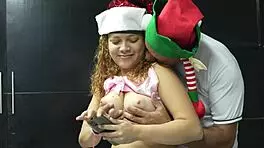 stepdaughter hunts down her stepfather for some tight pussy sucking and fucking in this homemade latina couple scene