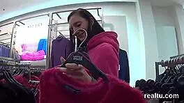czech girl strips and gets hardcore pov in shopping centre 😏
