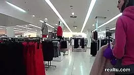 czech girl strips and gets hardcore pov in shopping centre 😏
