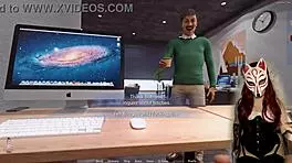 Sexy Lady Boss Seduces in Public Outdoor Scene