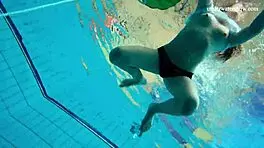 horny teen feels shy while stripping naked in public