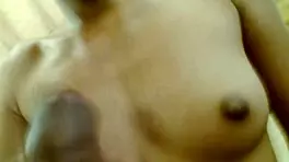 Latina with small tits gives me a delicious blowjob at home