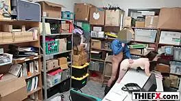 anastasia rose pays burglar with tight ass in garage