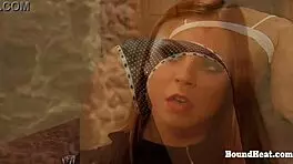 Group Of Lesbian Slaves Mercilessly Whipped By Dominant Madame